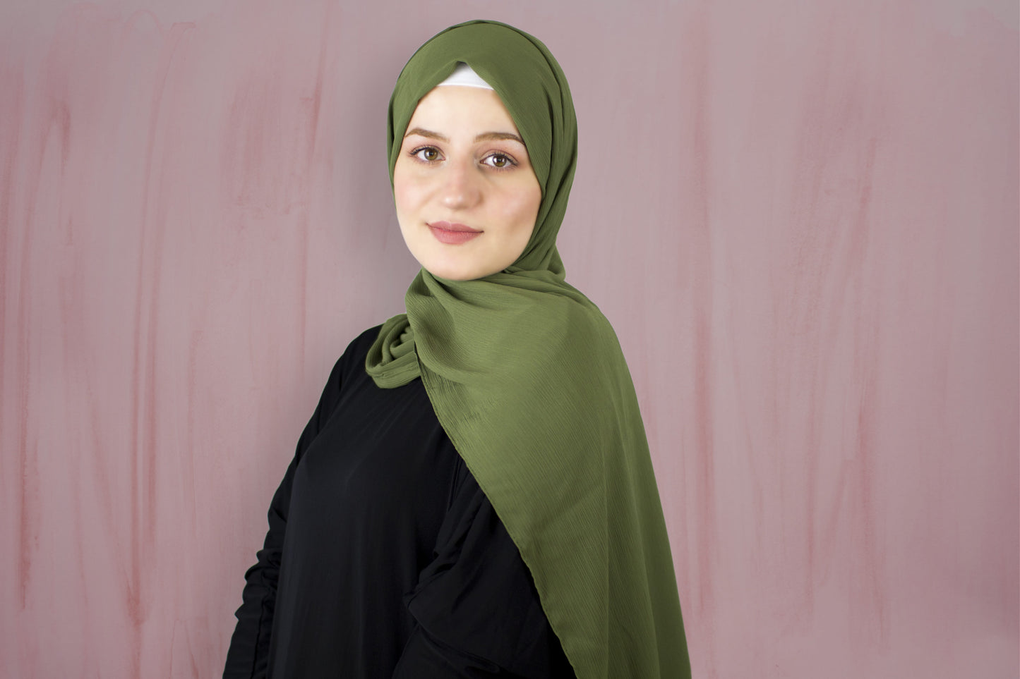 Army Green x Wrinkle Chiffon