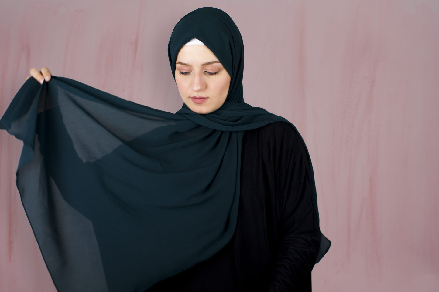 Dark Slate Gray x Wrinkle Chiffon